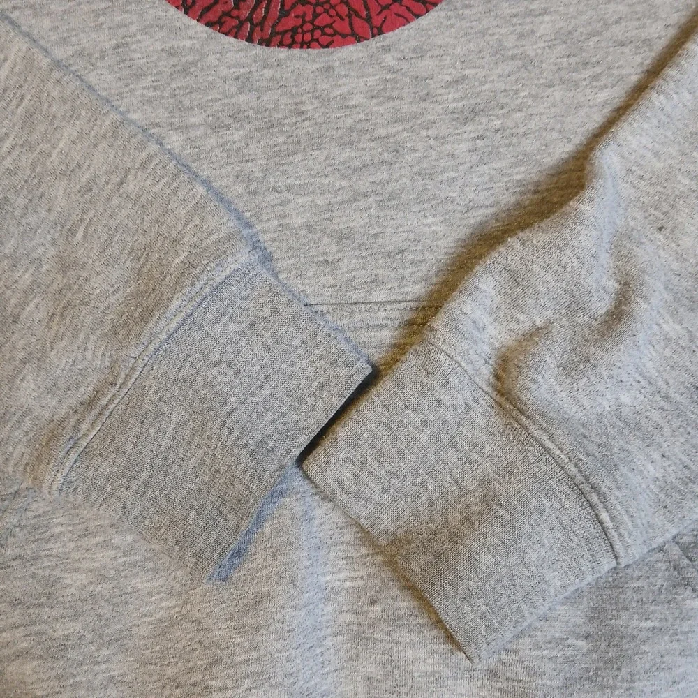 Jordan Boys XL Gray Elephant Print Jumpman Logo Pullover Hoodie 0223-042